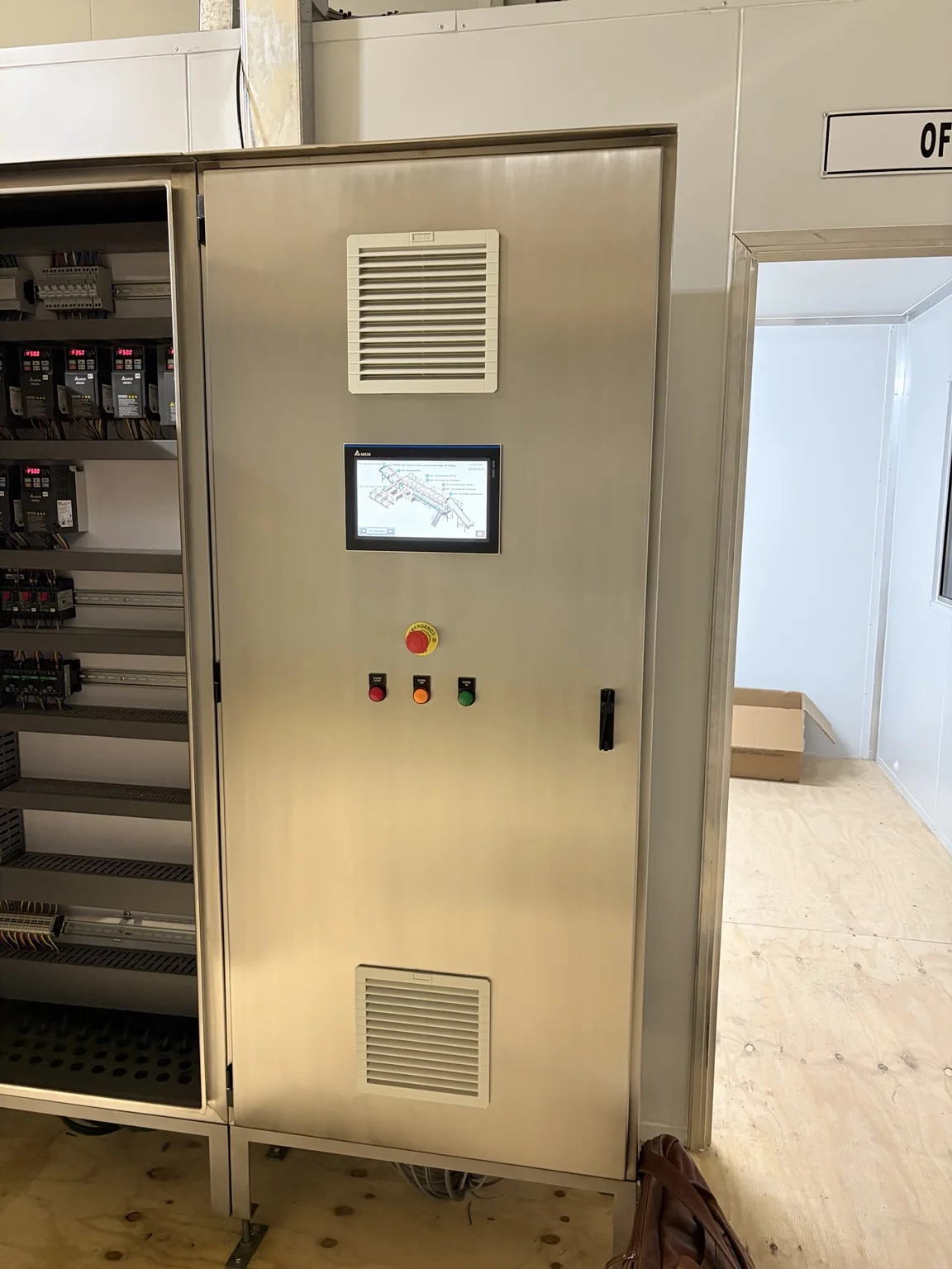 Stainless-steel HMI operator control panel